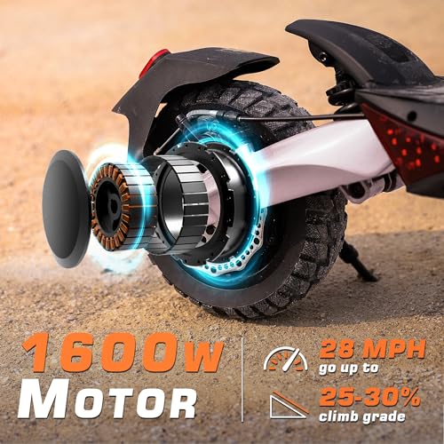 Electric Scooter with 800W Motor, 10'' Off Road Tires, Turn Signals & Storage Bag Z509270