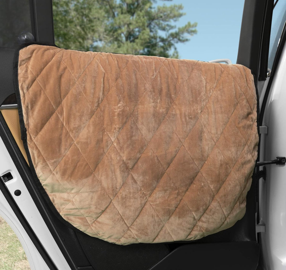 Velvet Car Door Protector, Washable Waterproof, Set of 2 London Grey W36462