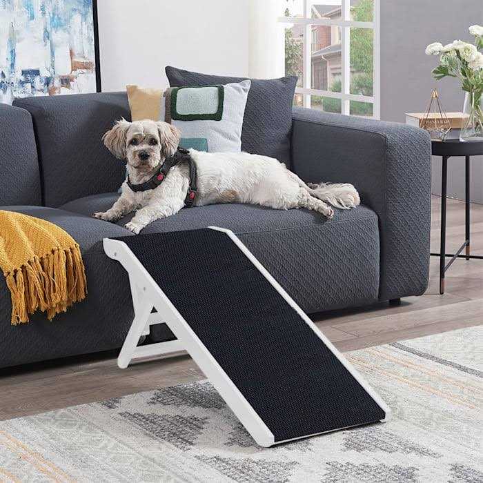 Foldable Wooden Pet Ramp Adjustable Height H90214