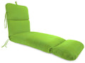 74" x 22" Green Outdoor Chaise Lounge Cushion with Ties H745