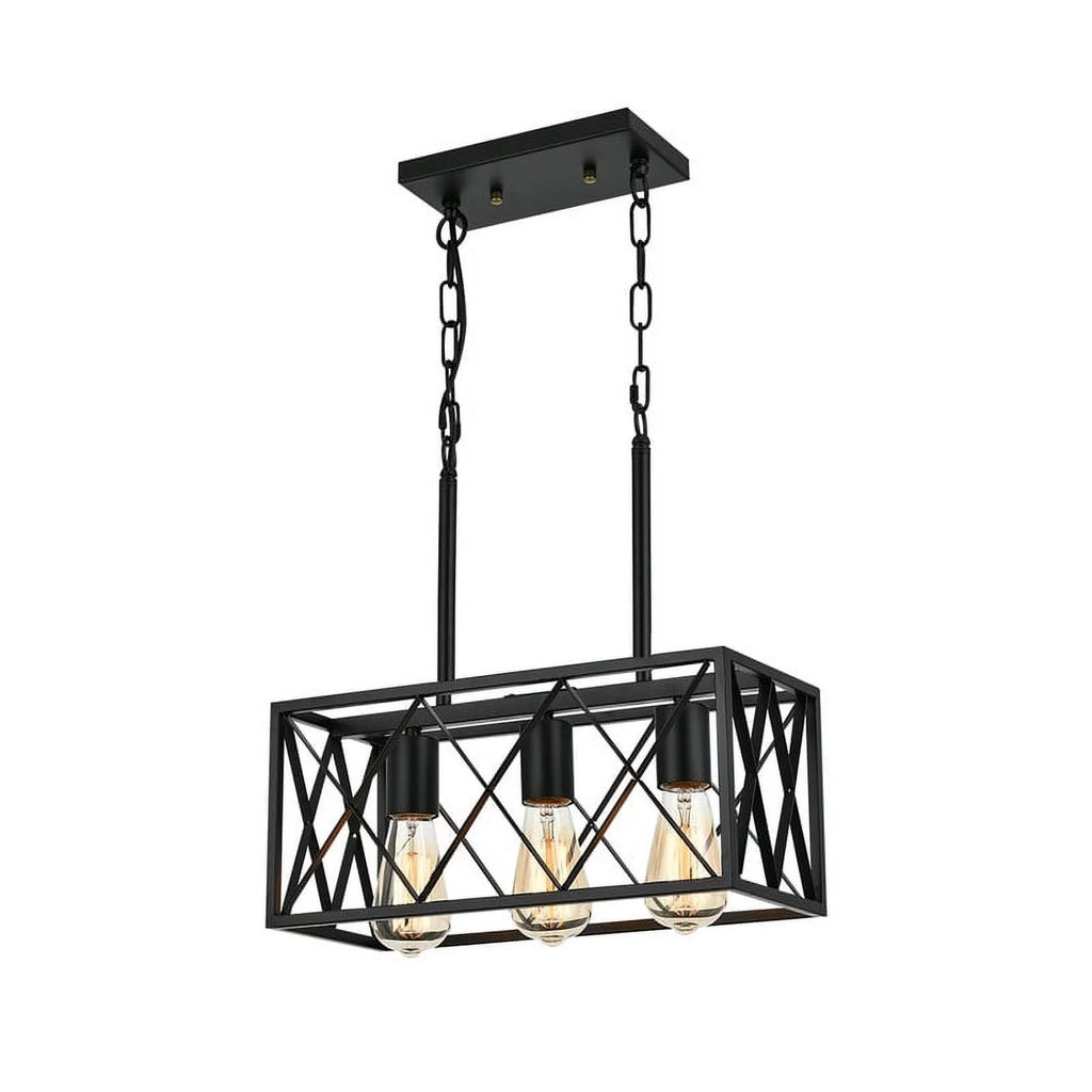3 Light Farmhouse Linear Chandelier V98419