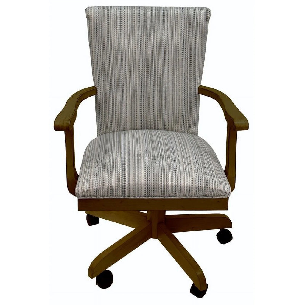 Wood Dining Chair on Wheels I81732