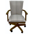 Wood Dining Chair on Wheels I81732