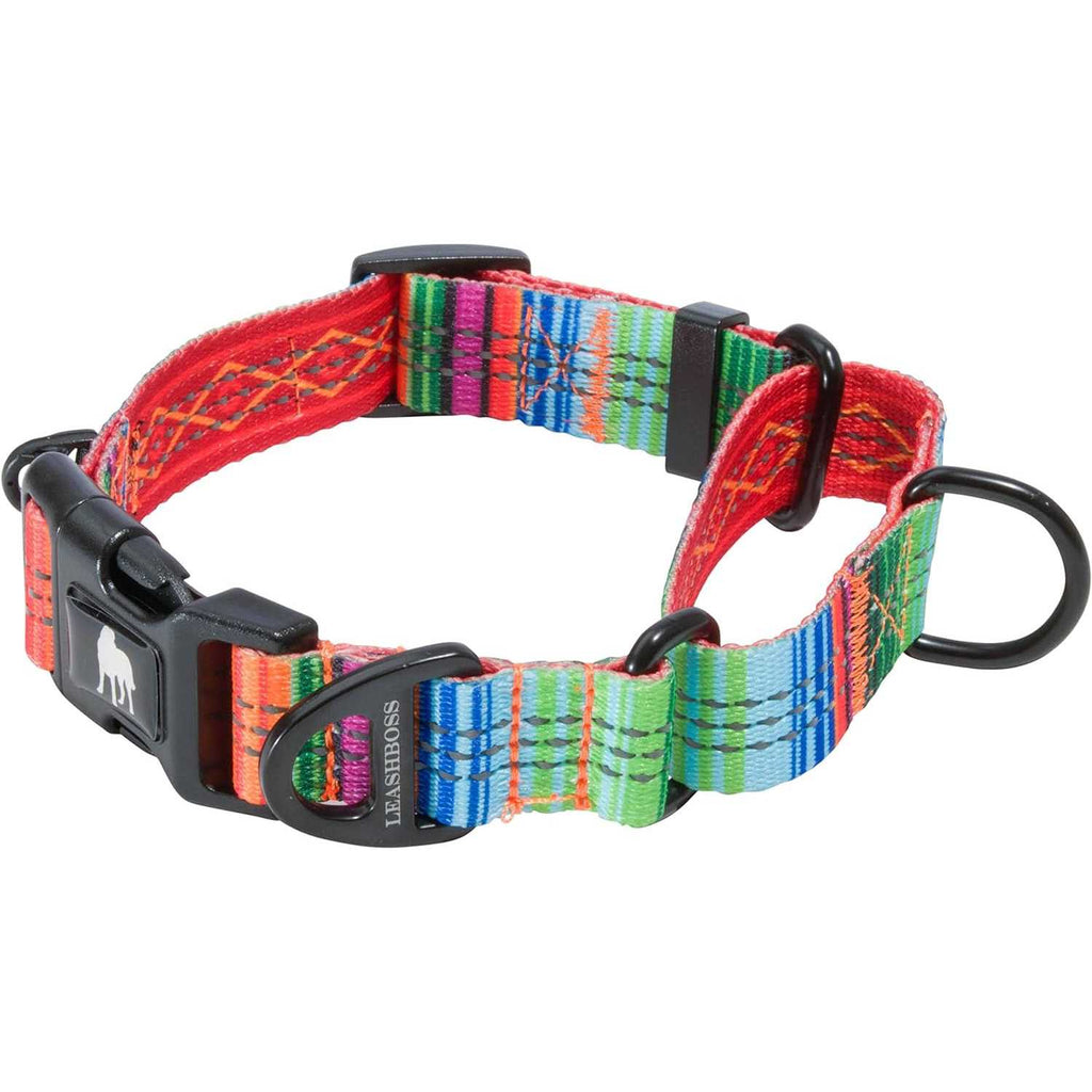 Patterned Fabric Martingale Dog Collar J66061