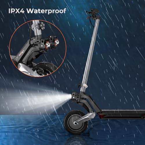 Electric Scooter with 800W Motor, 10'' Off Road Tires, Turn Signals & Storage Bag Z509270