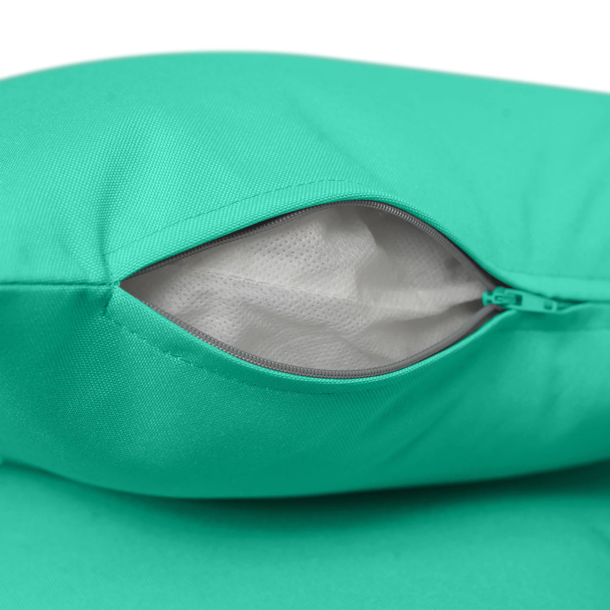 Pack of 2 Outdoor Decorative Throw Pillows 18 x 18 inch Solid Aqua Square Pillows O71602