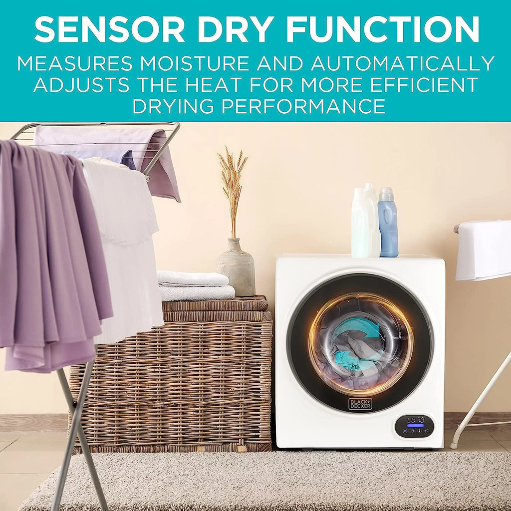 Compact 1.5 Cu. Ft. Electric Vented Portable Dryer with Stainless Steel Drum P5269