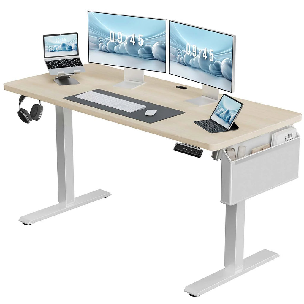55" x 24" Height Adjustable Electric Standing Desk with Storage Pocket Z829851