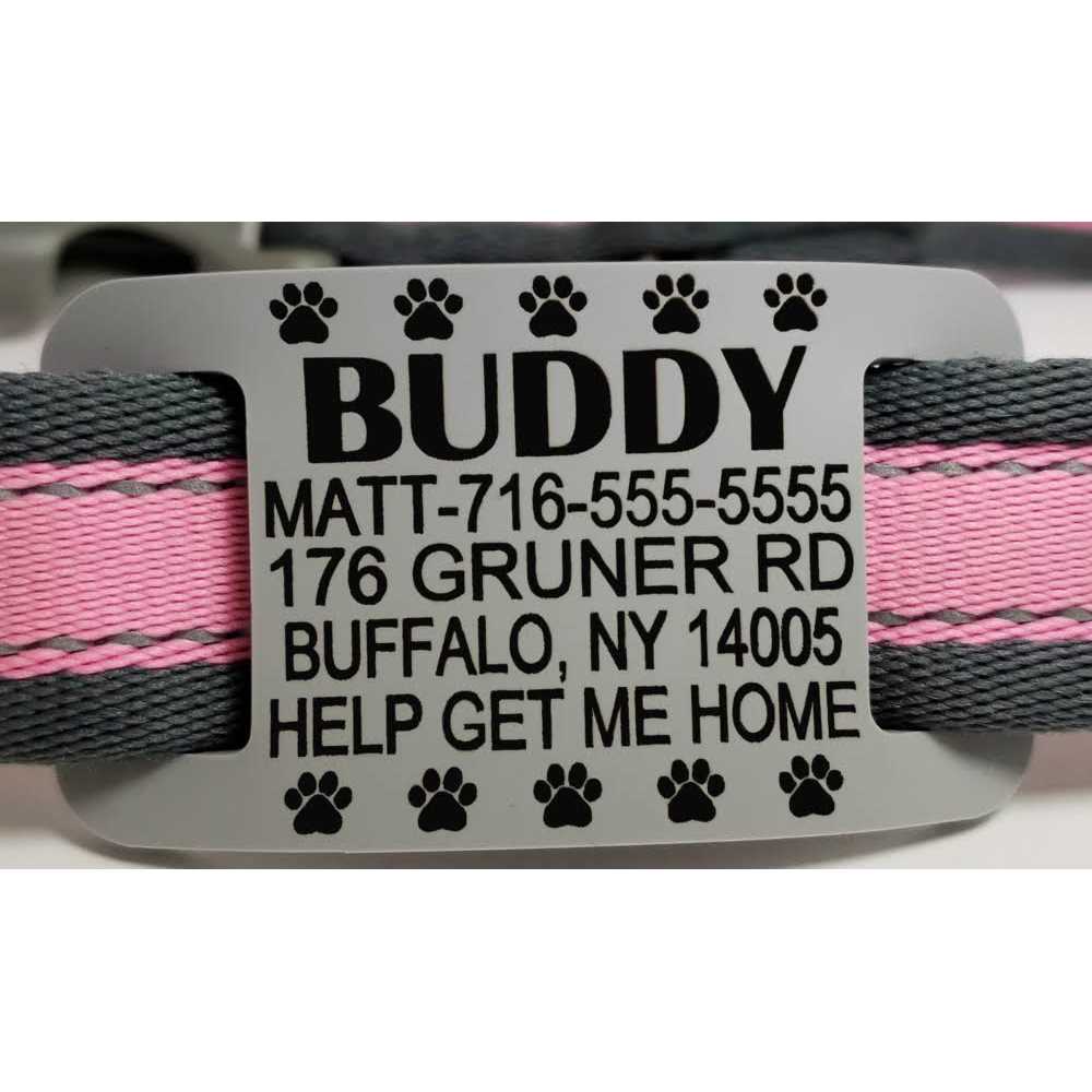 Silent Slide On Silicone Rubber Dog Collar Tag I46087