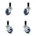 3x22 Blue Polyurethane Caster with Expanding Stem Y669733