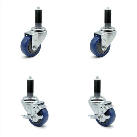 3x22 Blue Polyurethane Caster with Expanding Stem Y669733