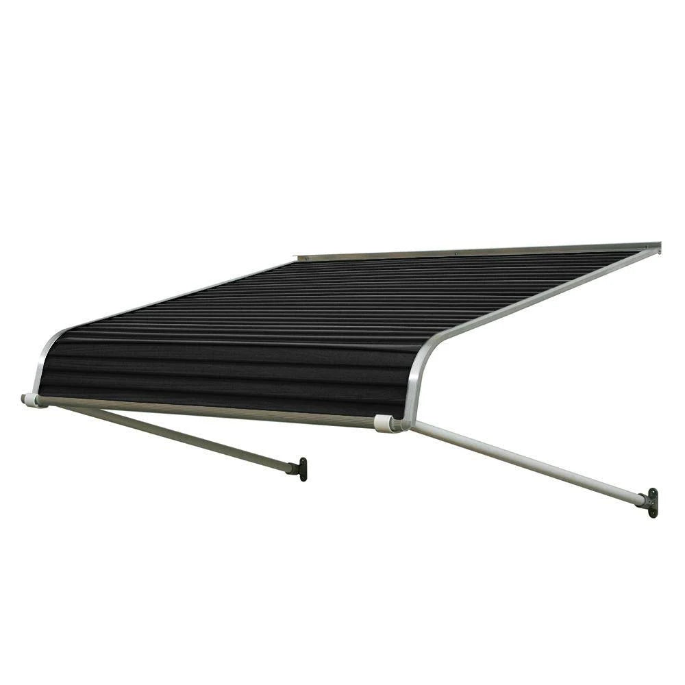 6 ft. Aluminum Door Canopy in Black O83213
