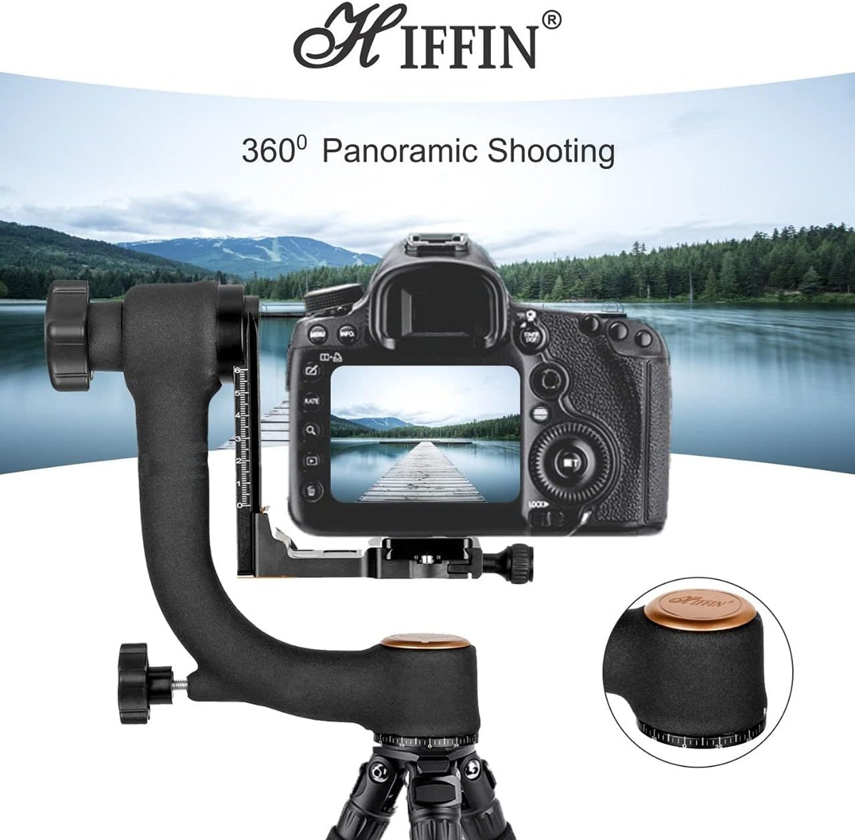 360 Degree Panoramic Gimbal Tripod Head with Quick Release Plate N126212