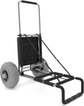 Collapsible Folding Beach Wagon with Mesh Storage Compartment and 9 Pneumatic Balloon Wheels O138