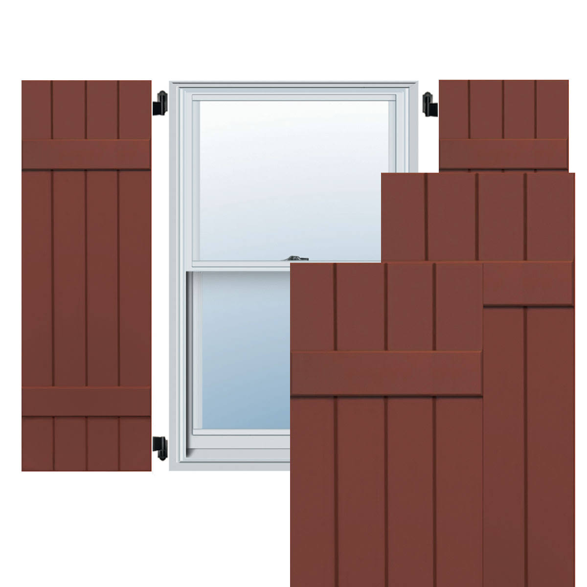15x22W x 46x22H Exterior Composite Board-n-Batten Shutters (Per Pair) Z934169