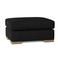 Velvet Black Ottoman D24753