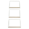 White Metal Wall Storage Set of 2 X6727