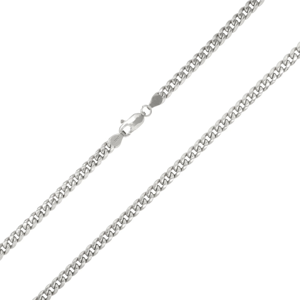 10k White Gold Miami Cuban Link Chain Necklace 16" - 30" C97389