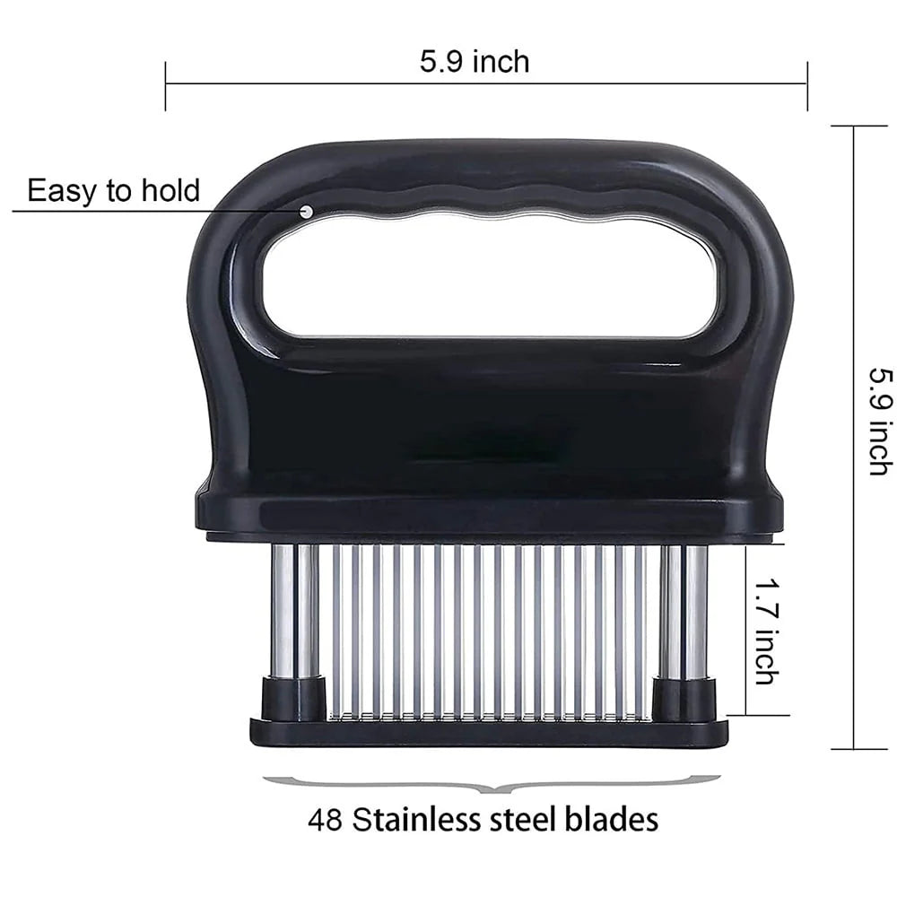 Meat Tenderizer Tool with 48 Stainless Steel Needle Blades B516
