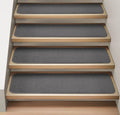Set of 12 Gray Carpet Stair Treads U75709