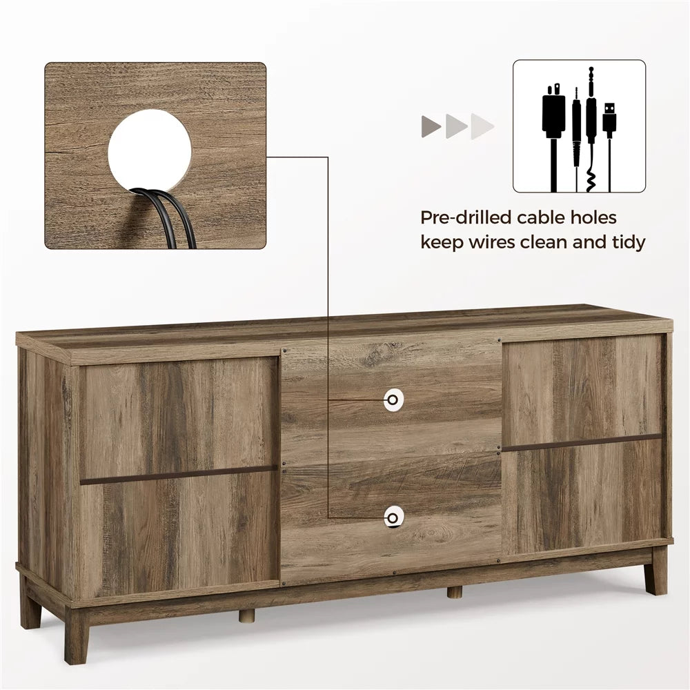 Rustic Oak Storage TV Stand B36434