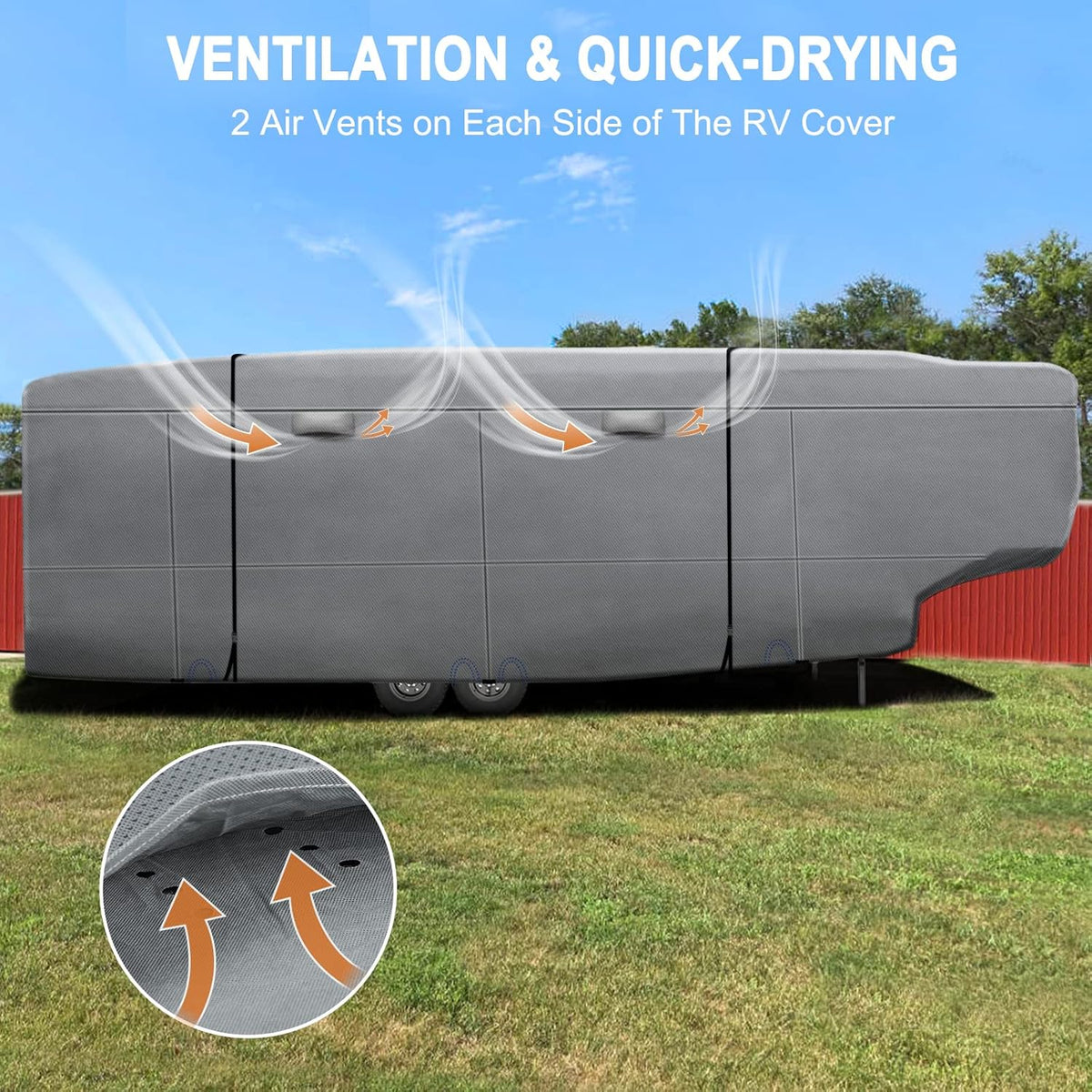 5 Layers 5th Wheel RV Cover Heavy Duty Camper Cover C617310