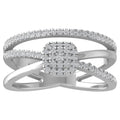 14K White Gold Lab Grown Diamond Cross Ring W54280