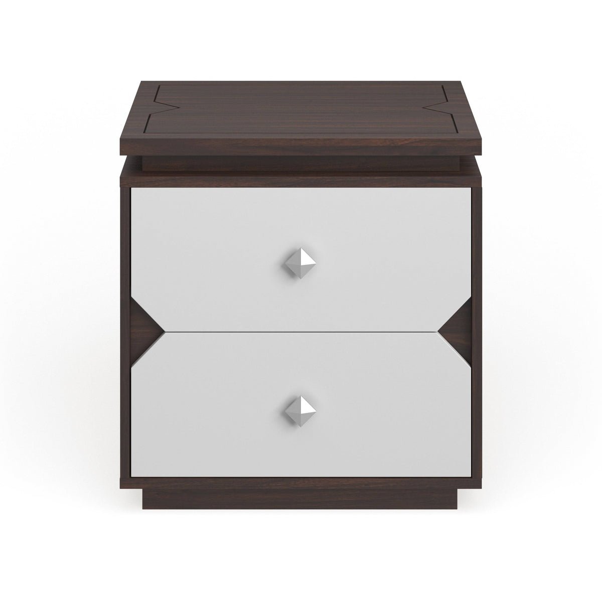 Walnut 2-Drawer End Table Y311