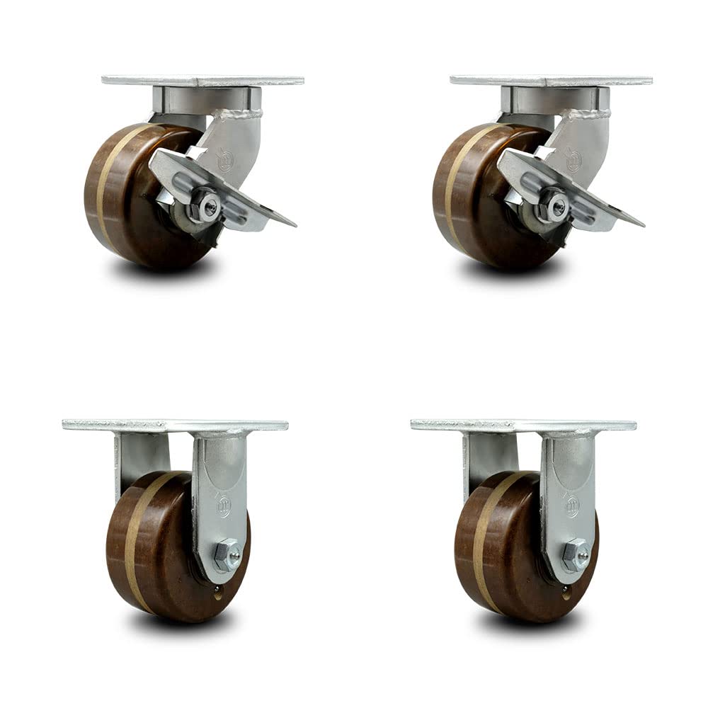 8” x 3” High Temperature Phenolic Swivel Caster O640
