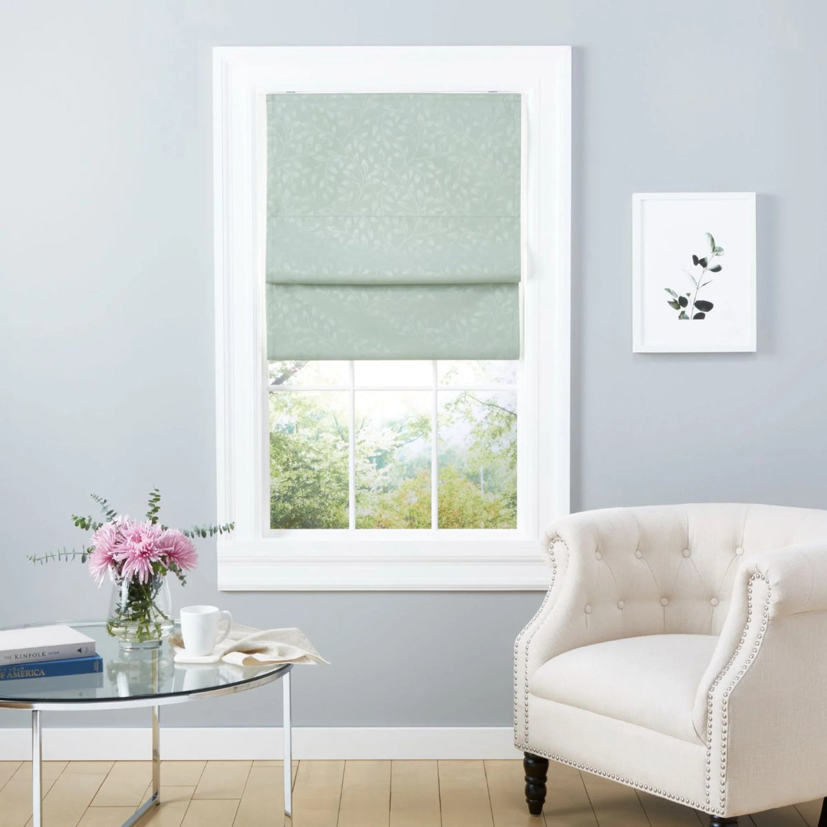 Sage 27"x 64" Blackout Roman Shade Z4841