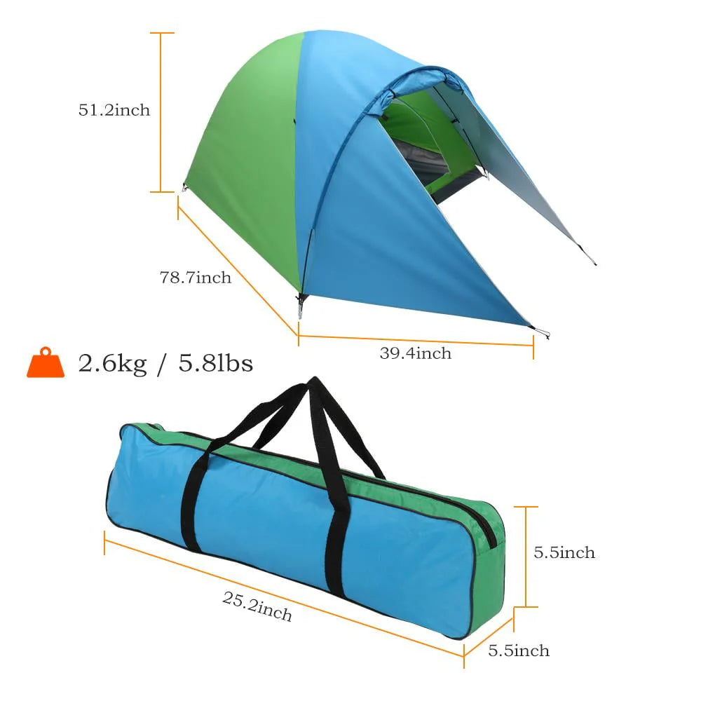 Blue Green Oxford Fabric Single Person Tent A421884