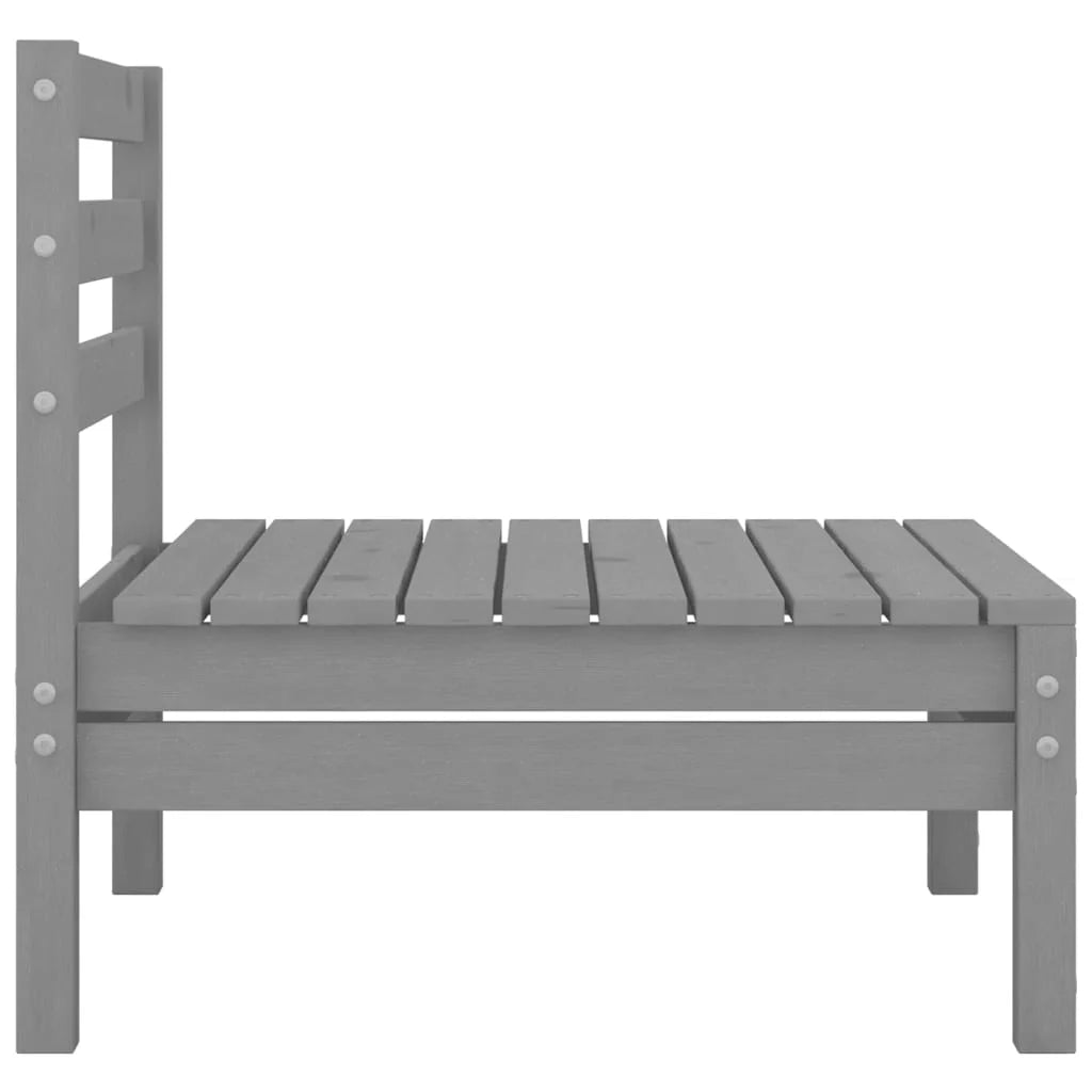 Gray Solid Wood Pine Patio Sofa Q981401