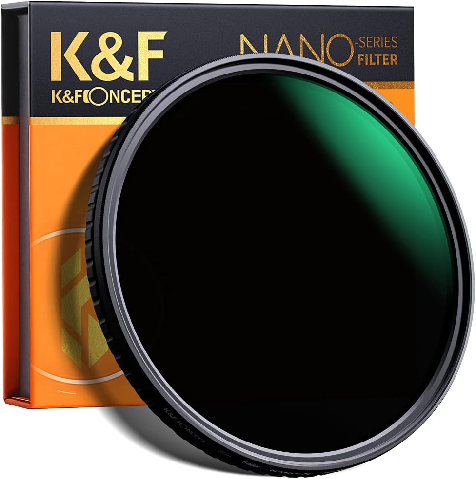 55mm Variable ND Filter ND8-ND128 (3-7 Stop) Hydrophobic VND Filter Pack of 2 S852158