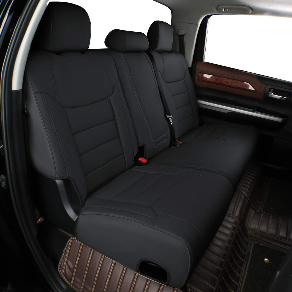 Black Leatherette Car Seat Covers for Toyota Tundra H80665