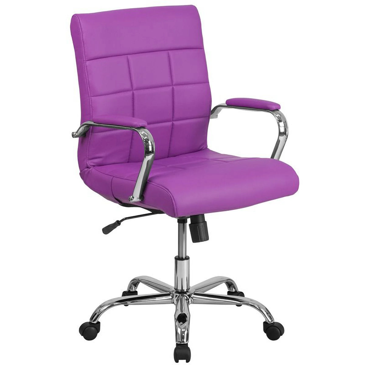 Purple Faux Leather Swivel Office Chair P249989