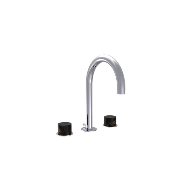 Satin Brass Widespread Bathroom Faucet with Drain Assembly B819