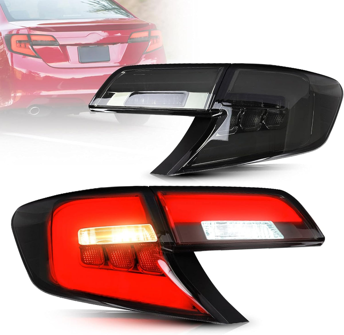 Smoked LED Taillights for Toyota Camry 2012 2013 2014 H838