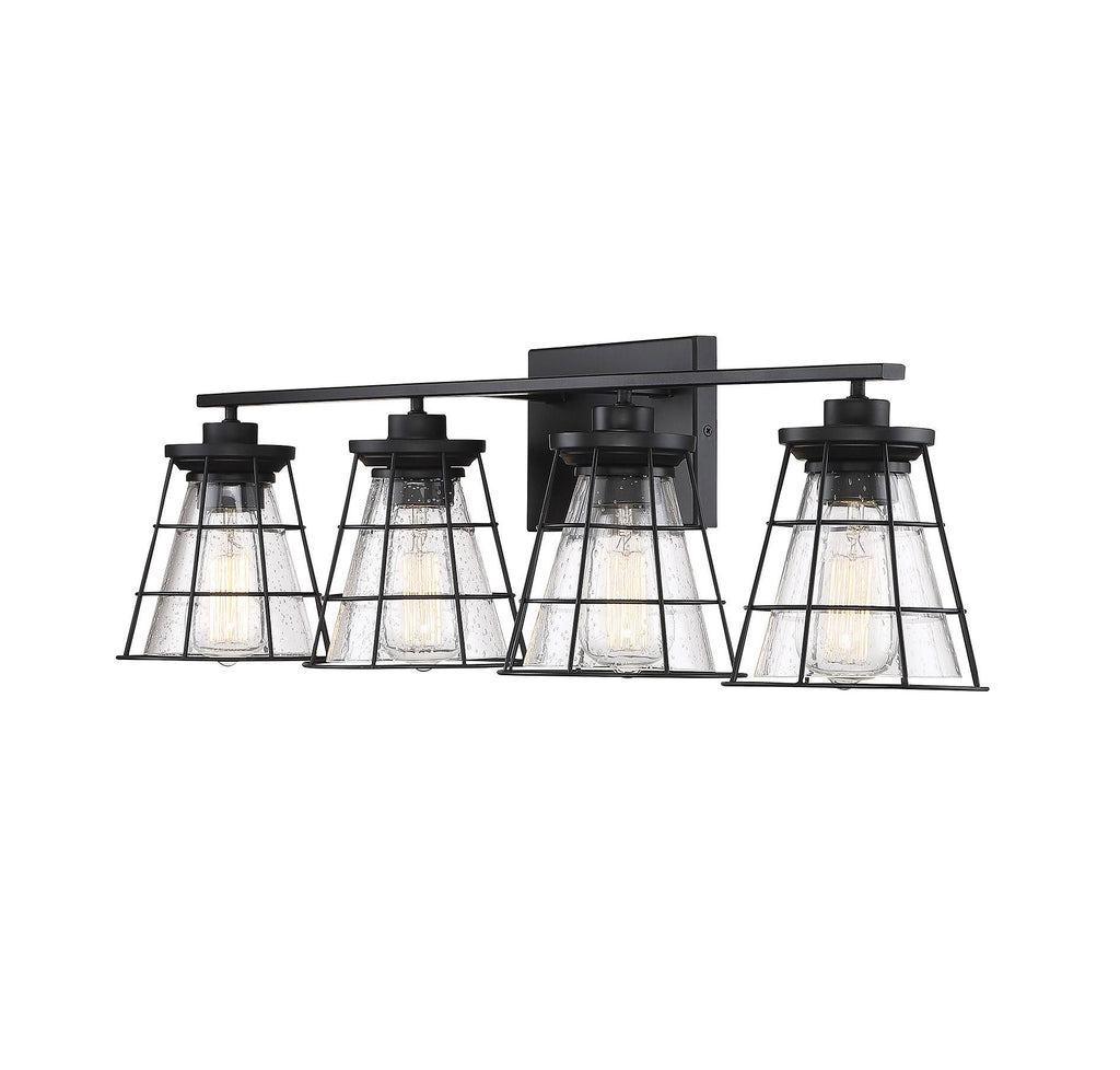 4 Light Black Bath Bar A813715