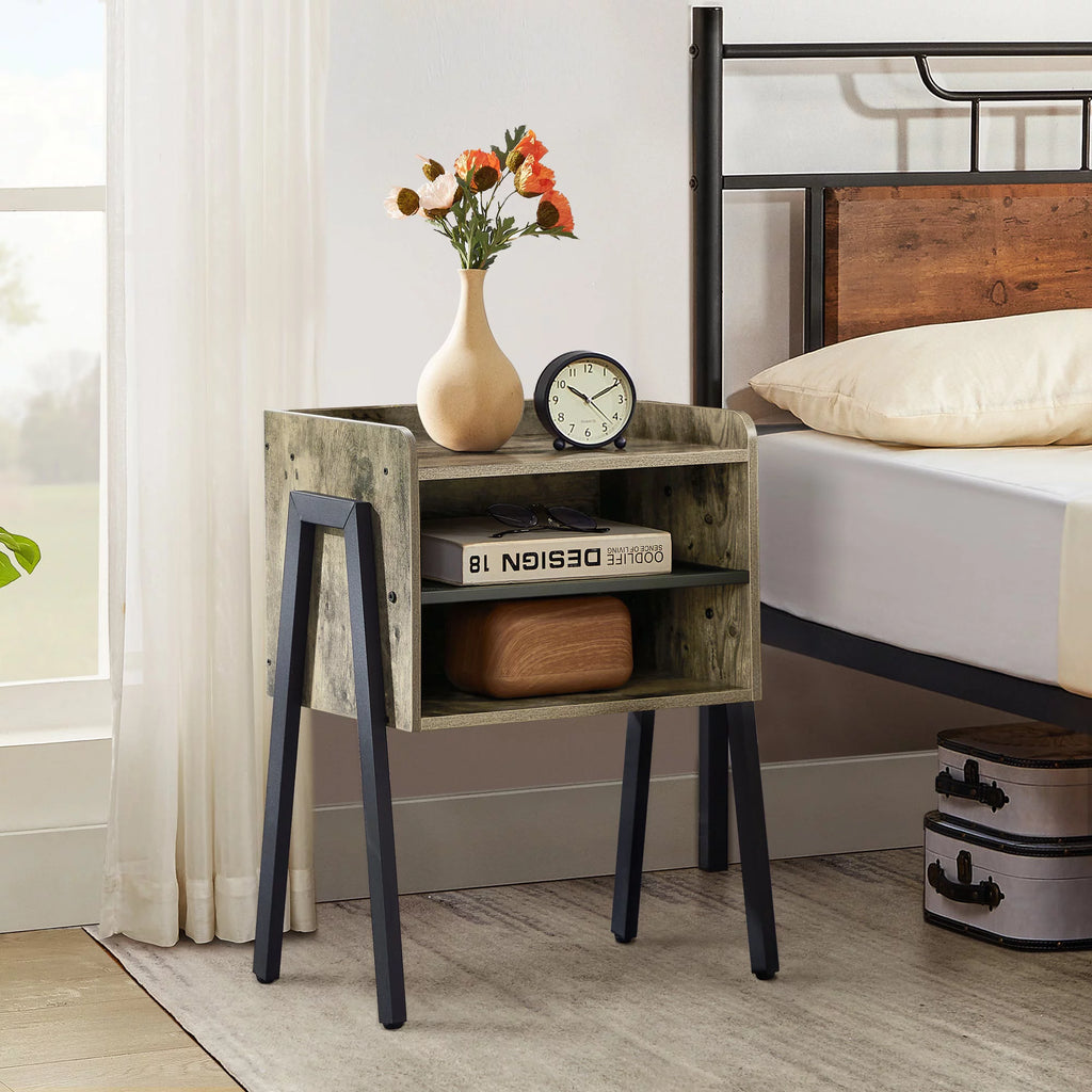 3-Piece Bed Frame and 2 Nightstand Set D9456