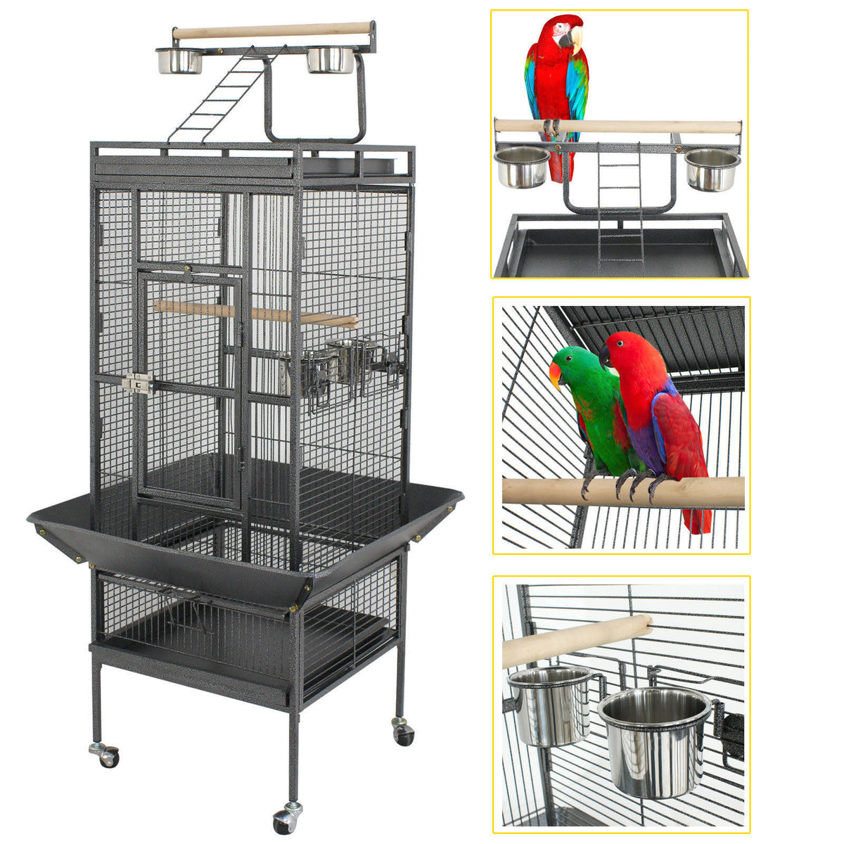 Large Bird Cage with Play Top N276
