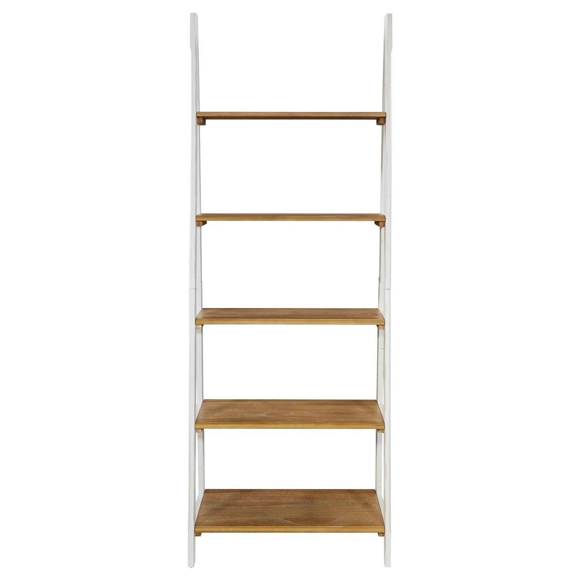 Distressed White Ladder Bookcase O907977