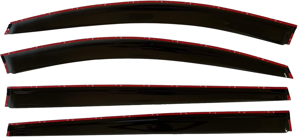 Smoke Tinted Tape-On Side Window Vent Visor Deflectors Rain Guards Pack of 2 C8932