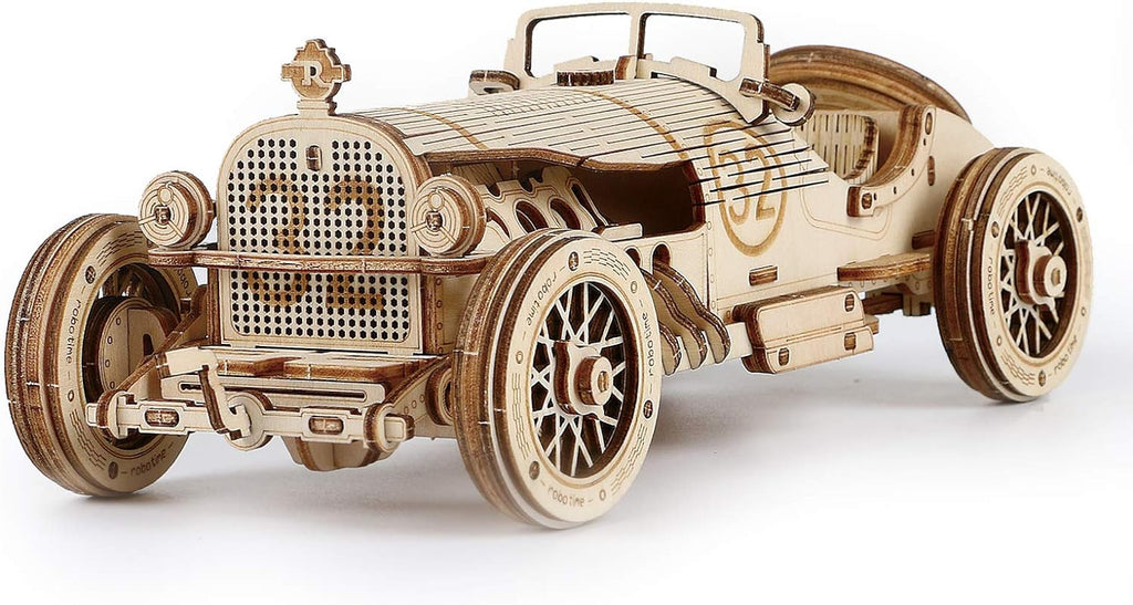 1:18 Scale Wooden 3D Puzzle Car Model Kit Q133396