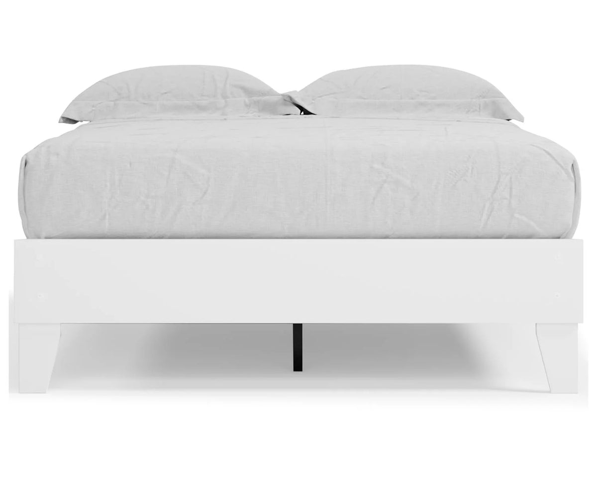 White Full Platform Bed K82294
