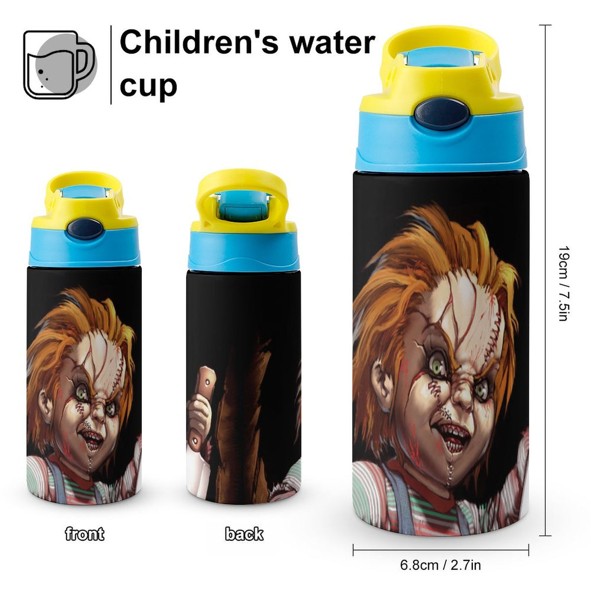 Insulated Stainless Steel Water Bottle with Straw U79438