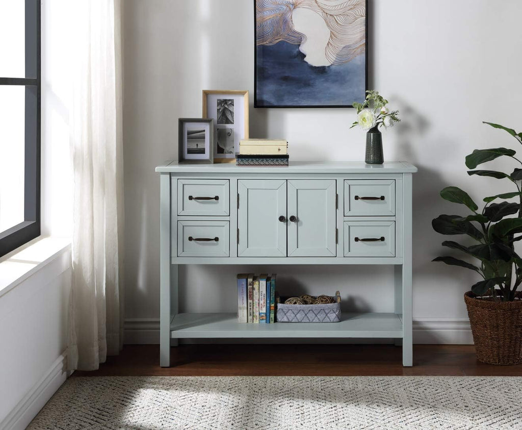Solid Wood Console Table with 2 Drawers and 1 Cabinet Q857007