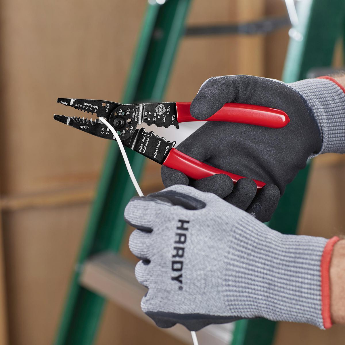 8 in. Long-Nose Wire Stripper and Crimper U654970