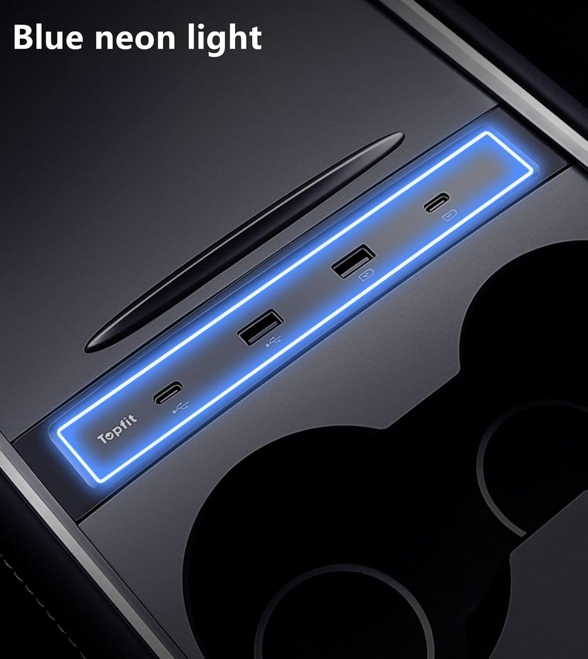 4 in 1 USB Hub Center Console Adapter, Black Pack of 2 C999