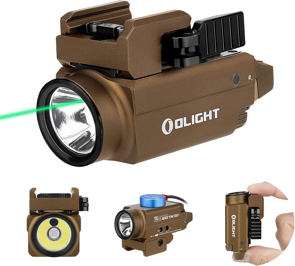 800 Lumens USB Rechargeable Weaponlight with Green Beam and White LED Combo A2353