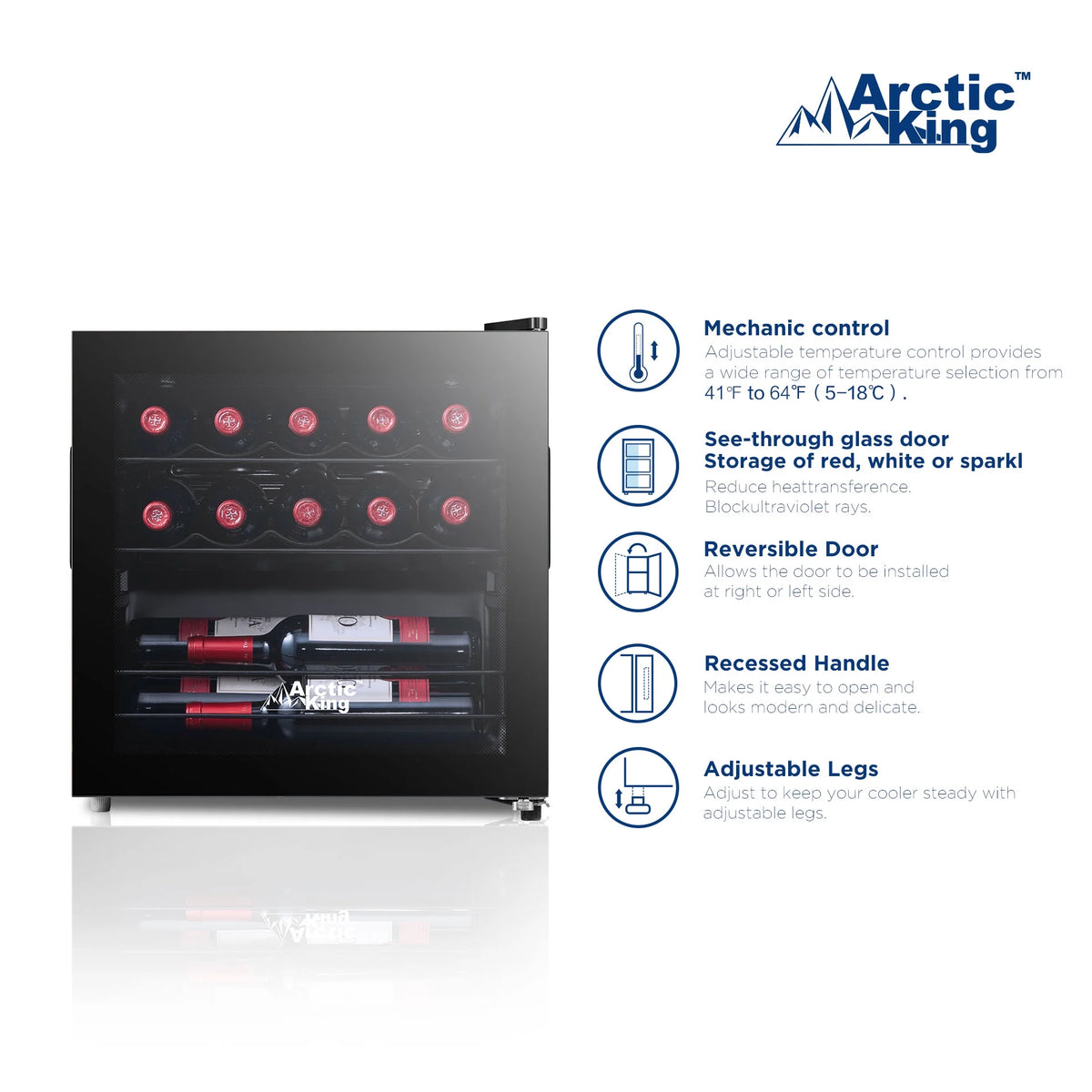 14-Bottle Wine Cooler with Glass Door L84484